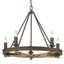  1053-5 DR - Stokes 5 Light Chandelier in Dark Rust